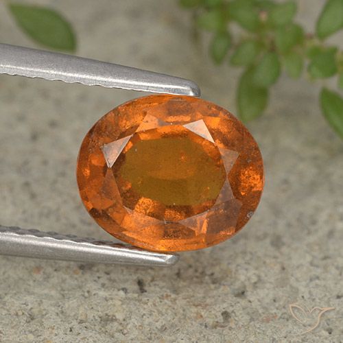 2.03ct Naturale Arancio Medio Granato hessonite, Ovale, VS-SI