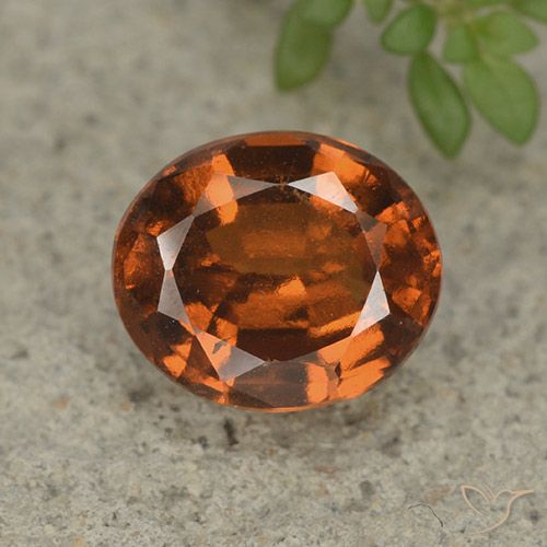 Granato hessonite Arancione rossastra naturale da 2.59 ct, Taglio ovale, VS