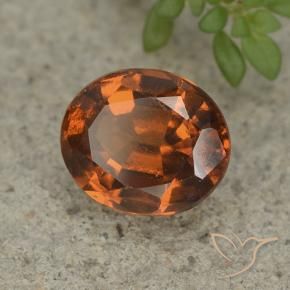 Granato hessonite Arancione rossastra naturale da 2.59 ct, Taglio ovale, VS