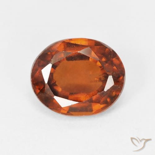2.87ct Naturale Medium Dark-Orange Granato hessonite, Ovale, VS