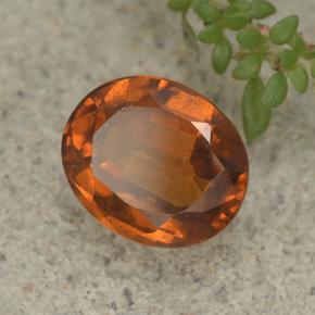 Granato essonite naturale arancione da 2,76 ct, taglio ovale, VS