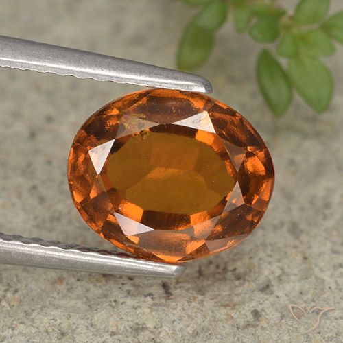 2.63ct Naturale Arancio medio-scuro Granato hessonite, Ovale, VS-SI