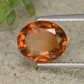 Granato hessonite Arancio medio-scuro naturale da 2.63 ct, Ovale, VS-SI