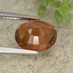 Granato hessonite Arancione scuro naturale da 2.66 ct, Ovale, VS