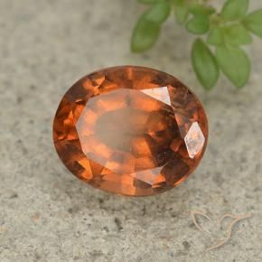 Granato hessonite Arancione scuro naturale da 2.52 ct, Ovale, VS