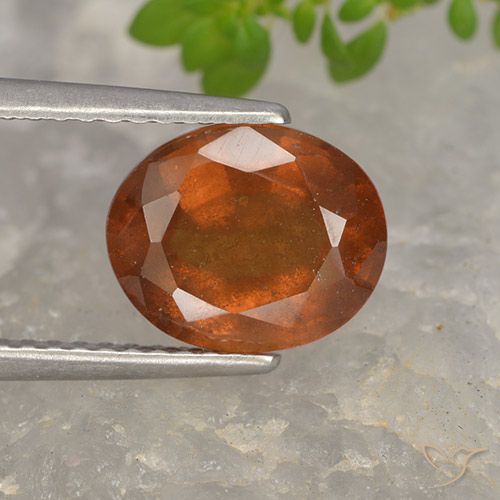 2.68ct Naturale Arancione Ambra Granato hessonite, Ovale, VS-SI