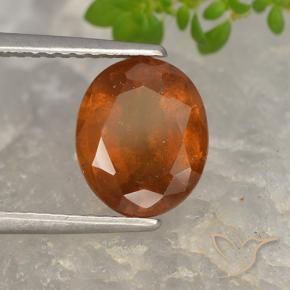 Granato hessonite Arancione Ambra naturale da 2.68 ct, Ovale, VS-SI