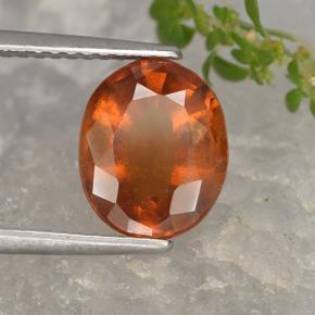 Granato hessonite Arancio Medio naturale da 2.95 ct, Taglio ovale, VS-SI