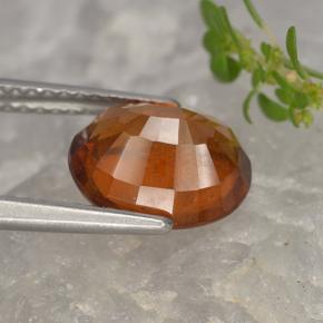 Granato hessonite Arancio Medio naturale da 2.95 ct, Taglio ovale, VS-SI
