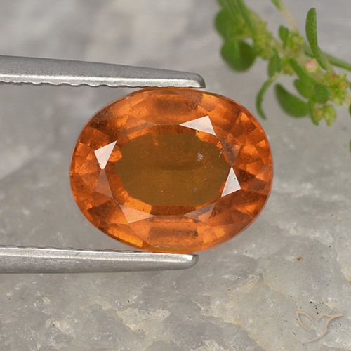 Granato essonite naturale arancione da 2,67 ct, taglio ovale, VS-SI