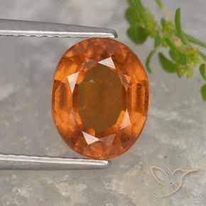 Granato essonite naturale arancione da 2,67 ct, taglio ovale, VS-SI