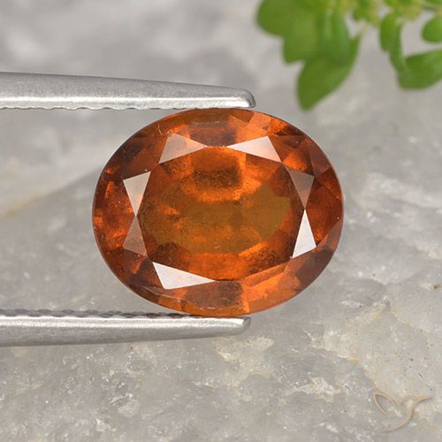 2.46ct Naturale Arancio medio-scuro Granato hessonite, Ovale, VS-SI