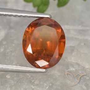 Granato hessonite Arancio medio-scuro naturale da 2.46 ct, Ovale, VS-SI