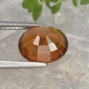 Granato hessonite Arancio medio-scuro naturale da 2.46 ct, Ovale, VS-SI