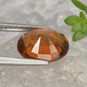 Granato hessonite Arancio medio-scuro naturale da 2.80 ct, Ovale, VS-SI