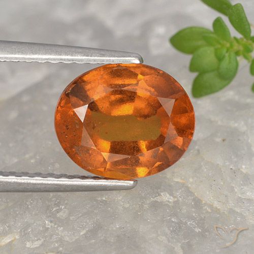 2.68ct Naturale Arancio Medio Granato hessonite, Ovale, VS-SI