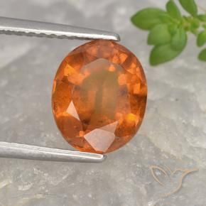 Granato hessonite Arancio Medio naturale da 2.68 ct, Ovale, VS-SI