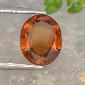 Granato hessonite Arancione rossastra naturale da 2.37 ct, Ovale, VS-SI