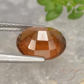 Granato hessonite Arancione rossastra naturale da 2.37 ct, Ovale, VS-SI
