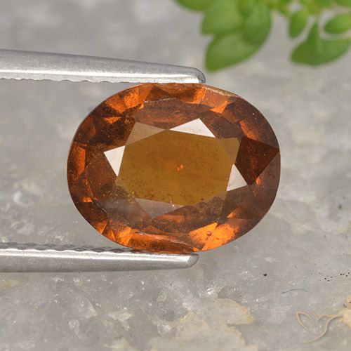 2.36ct Naturale Arancio medio-scuro Granato hessonite, Ovale, VS-SI