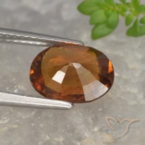 Granato hessonite Arancio medio-scuro naturale da 2.36 ct, Ovale, VS-SI