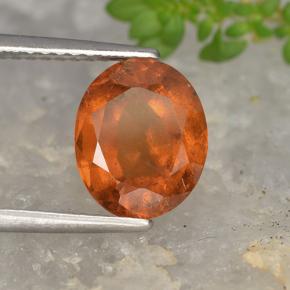 Granato hessonite Arancio Medio naturale da 2.84 ct, Taglio ovale, VS-SI