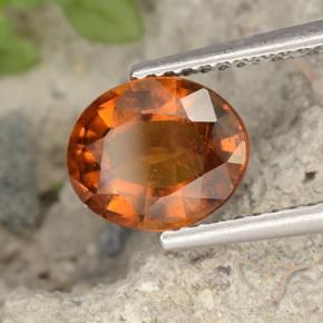 Granato hessonite Arancio medio-scuro naturale da 2.07 ct, Ovale, VS-SI