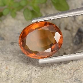 Granato hessonite Arancione scuro naturale da 2.10 ct, Ovale, VS