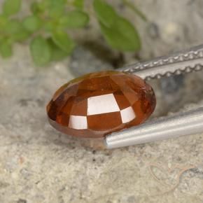 Granato essonite naturale arancione da 2,37 ct, taglio ovale, VS