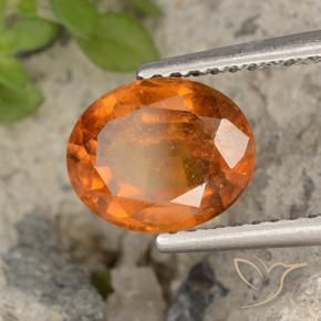 Granato hessonite Arancione scuro naturale da 2.23 ct, Ovale, VS-SI