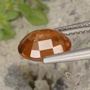 Granato hessonite Arancione scuro naturale da 2.23 ct, Ovale, VS-SI