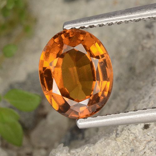 1.96ct Naturale Arancio medio-scuro Granato hessonite, Ovale, VS