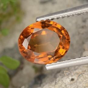 Granato hessonite Arancio medio-scuro naturale da 1.96 ct, Ovale, VS