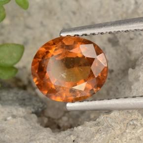 Granato hessonite Arancio medio-scuro naturale da 1.81 ct, Ovale, VS