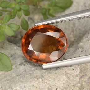 Granato hessonite Arancione scuro naturale da 2.40 ct, Ovale, VS-SI