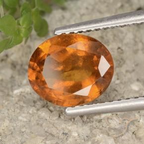 Granato hessonite Arancione scuro naturale da 2.23 ct, Ovale, VS-SI