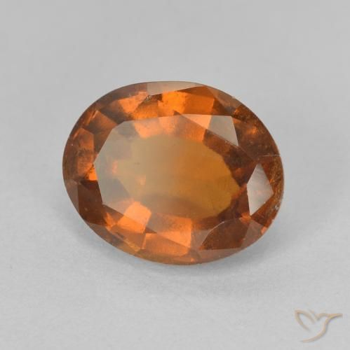Granato hessonite Arancione scuro naturale da 2.50 ct, Ovale, VVS-VS