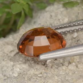 Granato essonite naturale arancione da 2,36 ct, taglio ovale, VVS-VS