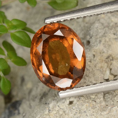 1.92ct Naturale Arancione scuro Granato hessonite, Ovale, VS