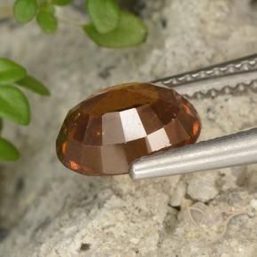 Granato hessonite Arancione scuro naturale da 1.92 ct, Ovale, VS