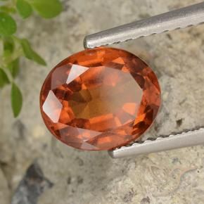 Granato hessonite Arancione scuro naturale da 1.99 ct, Ovale, VS