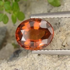 Granato hessonite Arancione Ambra naturale da 2.07 ct, Ovale, VVS-VS