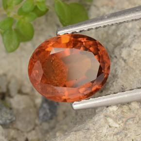 Granato hessonite Arancione rossastra naturale da 2.01 ct, Ovale, VS-SI
