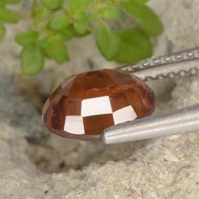 Granato hessonite Arancione scuro naturale da 2.14 ct, Ovale, VS