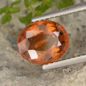 Granato hessonite Arancione Ambra naturale da 2.10 ct, Ovale, VS-SI