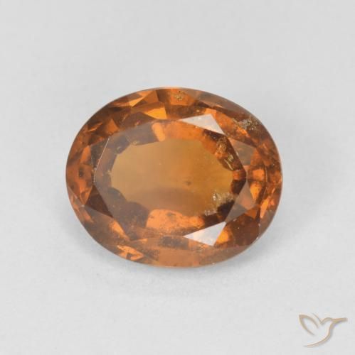 2.23ct Naturale Arancione scuro Granato hessonite, Ovale, VS-SI