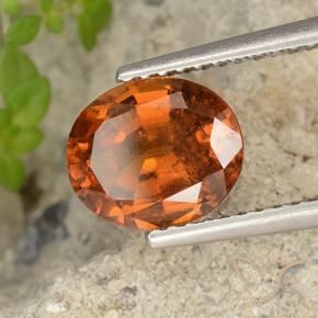 Granato hessonite Arancio medio-scuro naturale da 2.09 ct, Ovale, VS-SI