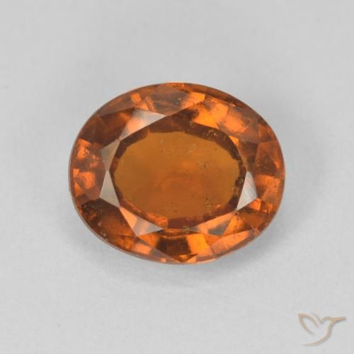 2.47ct Naturale Medium Dark-Orange Granato hessonite, Ovale, VS-SI