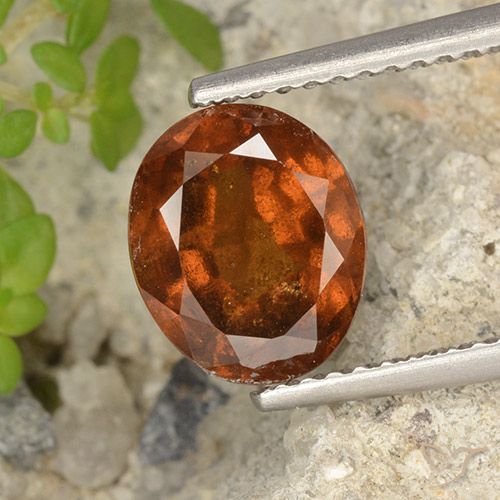 2.69ct Naturale Arancio Medio Granato hessonite, Ovale, VS-SI