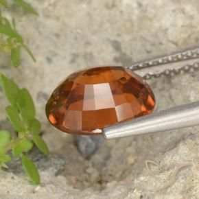 Granato hessonite Arancione rossastra naturale da 2.55 ct, Ovale, VVS-VS